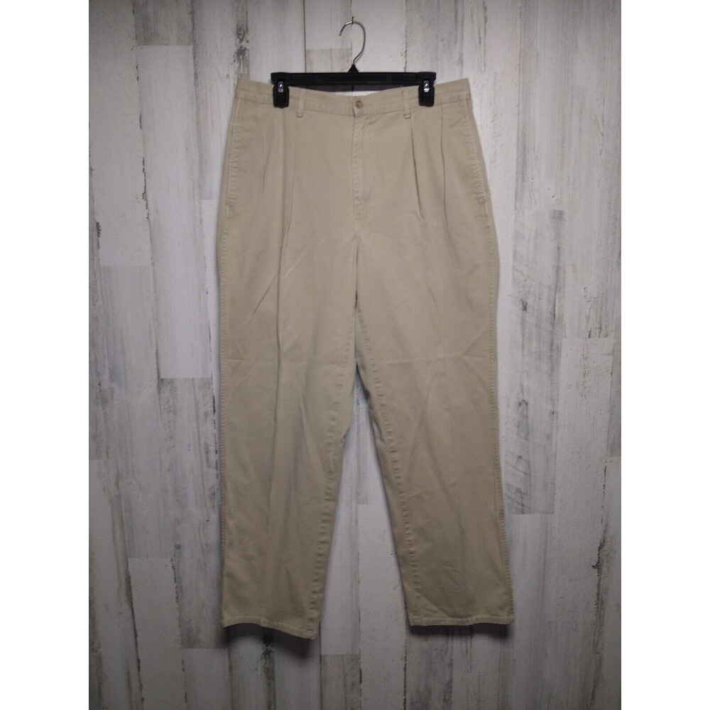 Polo Ralph Lauren Pants Mens 35x32 Beige Chino Khaki Straight Comfort (34x31)